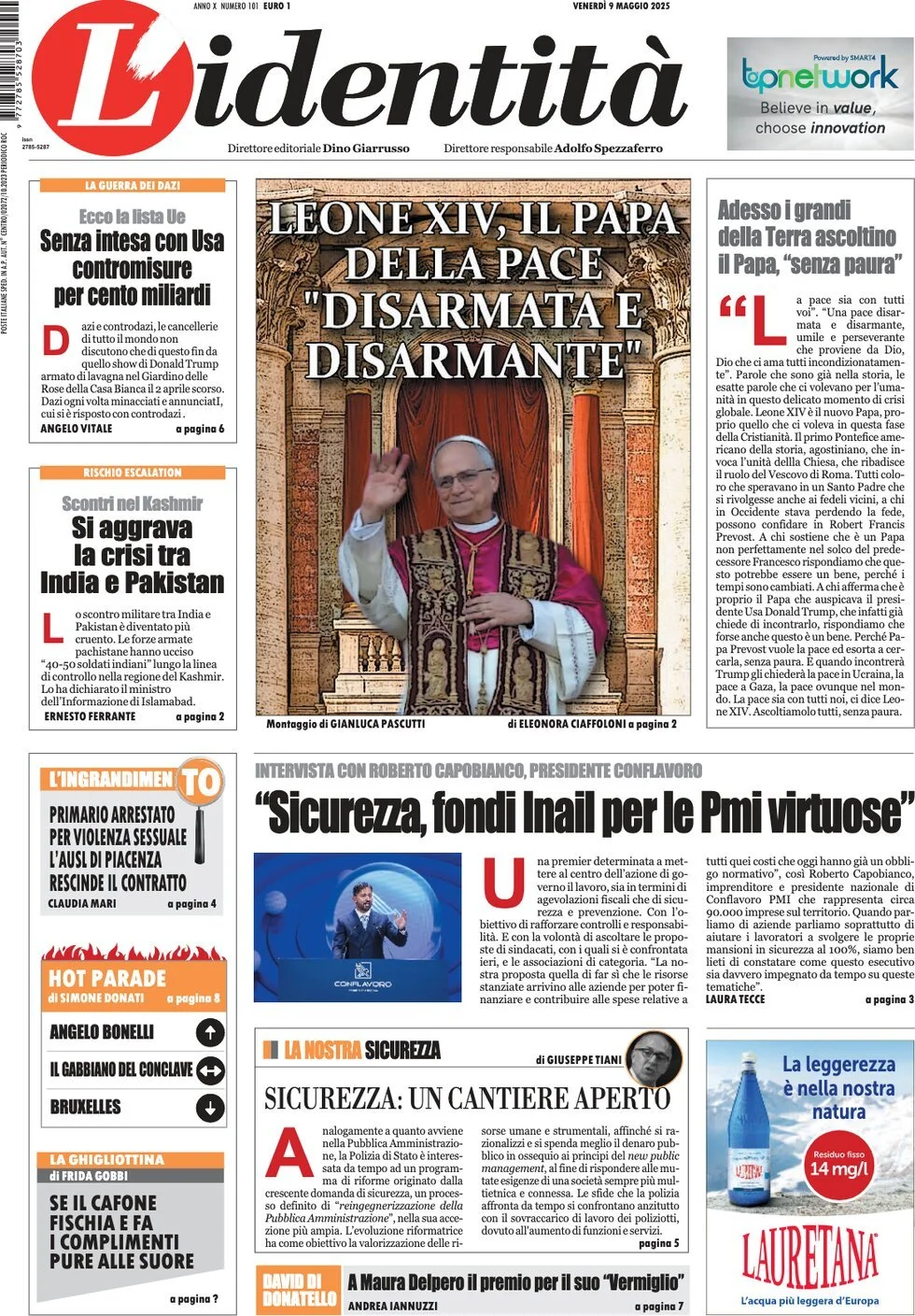 Prima-pagina-l-identita-edizione-di-oggi-09-05-2025