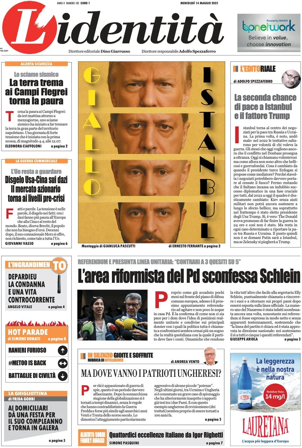 Prima-pagina-l-identita-edizione-di-oggi-14-05-2025
