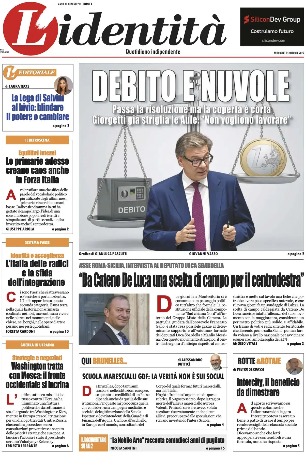 Prima-pagina-l-identita-edizione-di-oggi-14-10-2026