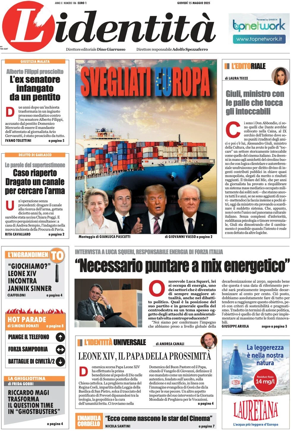 Prima-pagina-l-identita-edizione-di-oggi-15-05-2025