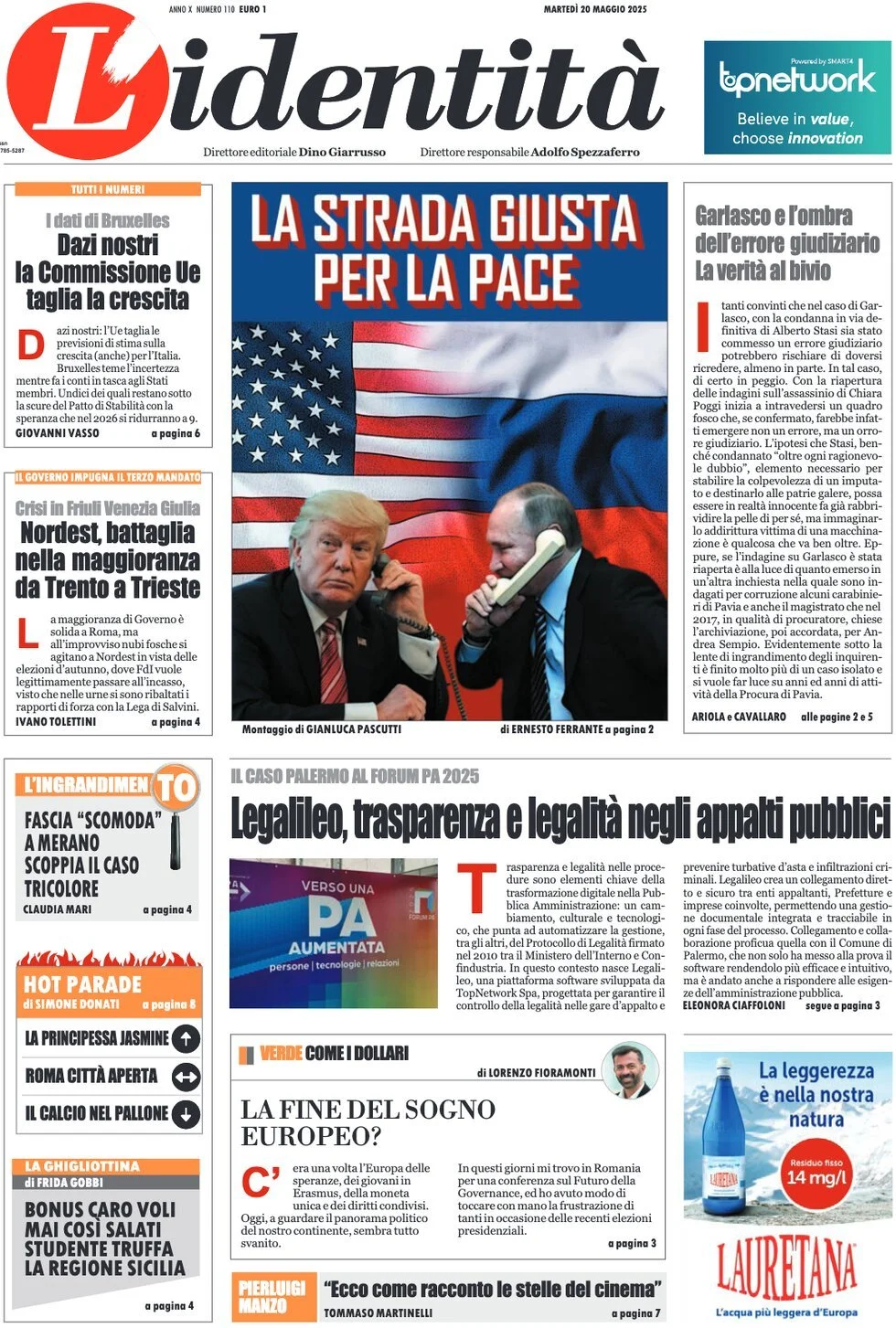 Prima-pagina-l-identita-edizione-di-oggi-20-05-2025