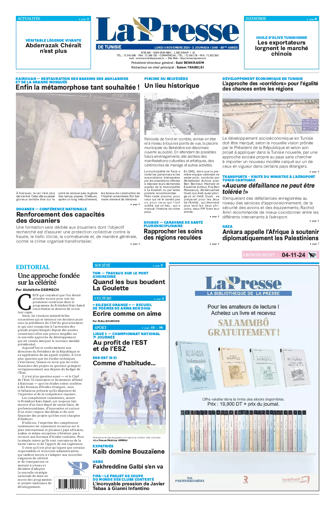 Prima-pagina-del-la-presse-edizione-di-oggi-2024-11-04