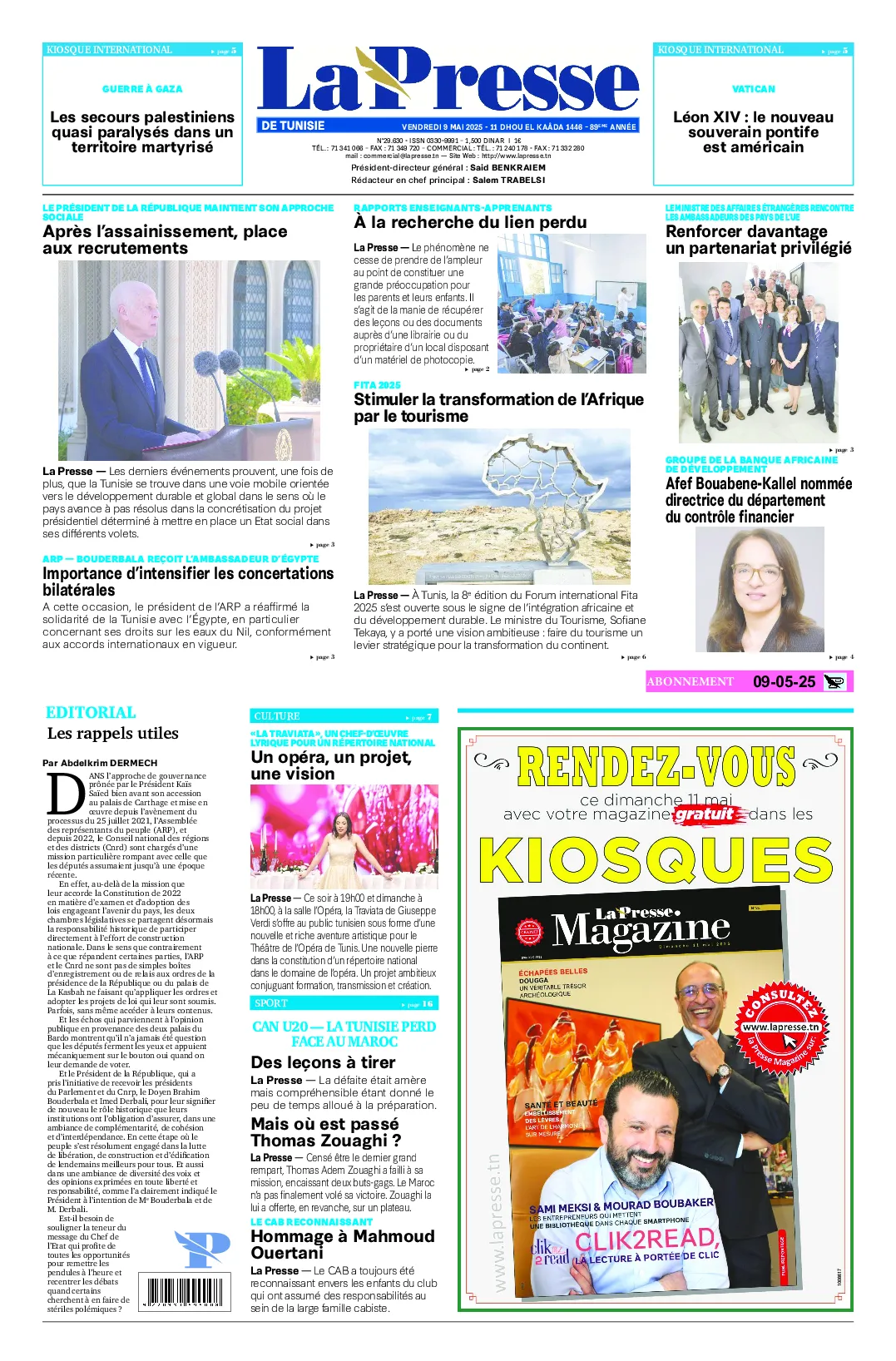 Prima-pagina-del-la-presse-edizione-di-oggi-2025-05-09