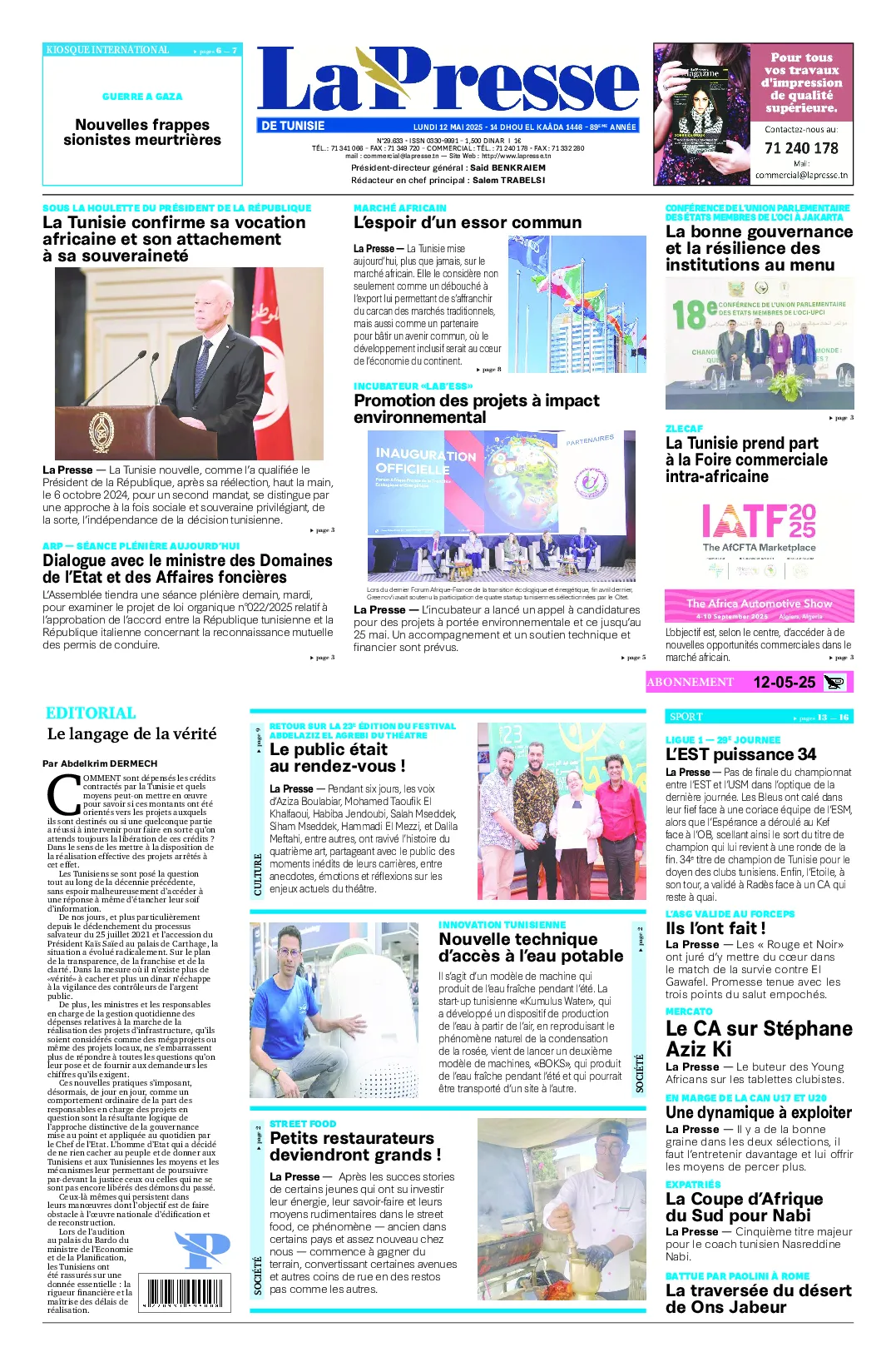 Prima-pagina-del-la-presse-edizione-di-oggi-2025-05-12