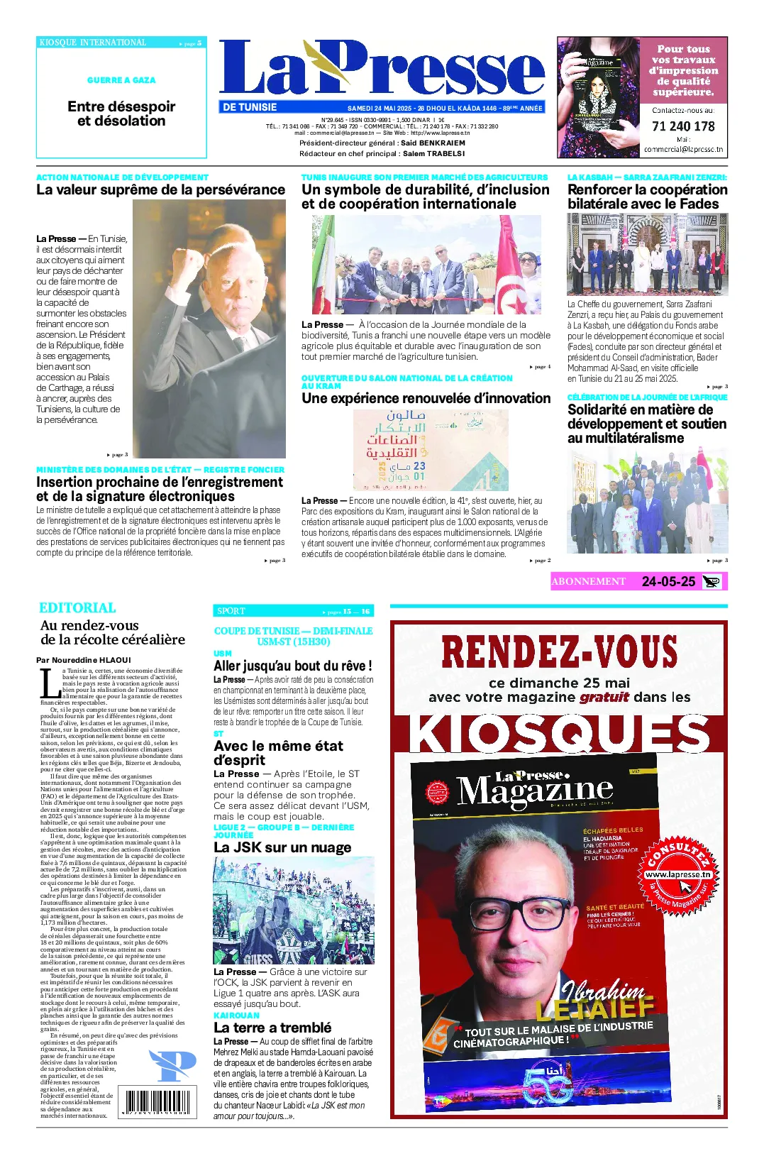 Prima-pagina-del-la-presse-edizione-di-oggi-2025-05-24