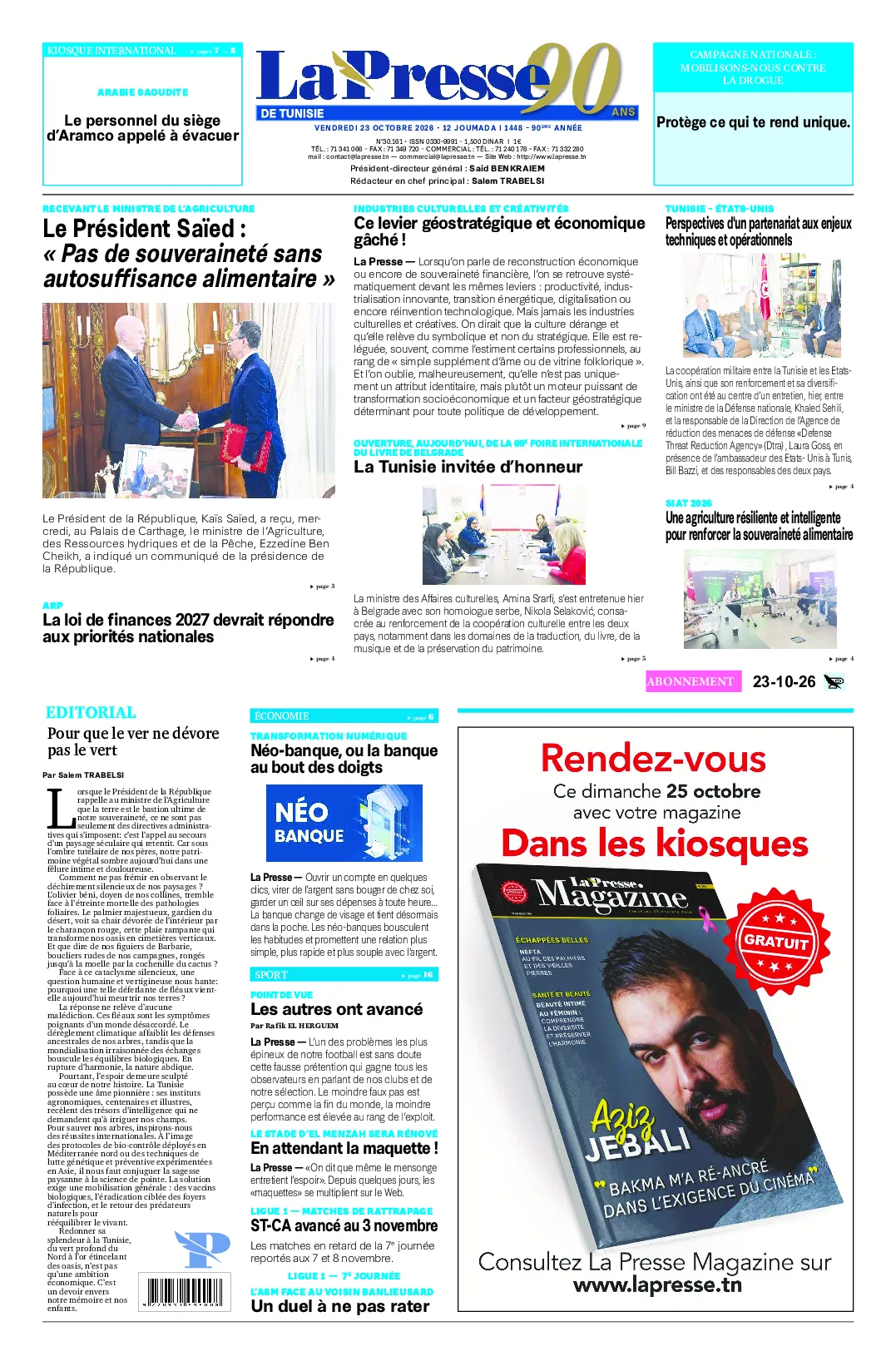 Prima-pagina-del-la-presse-edizione-di-oggi-2026-10-23