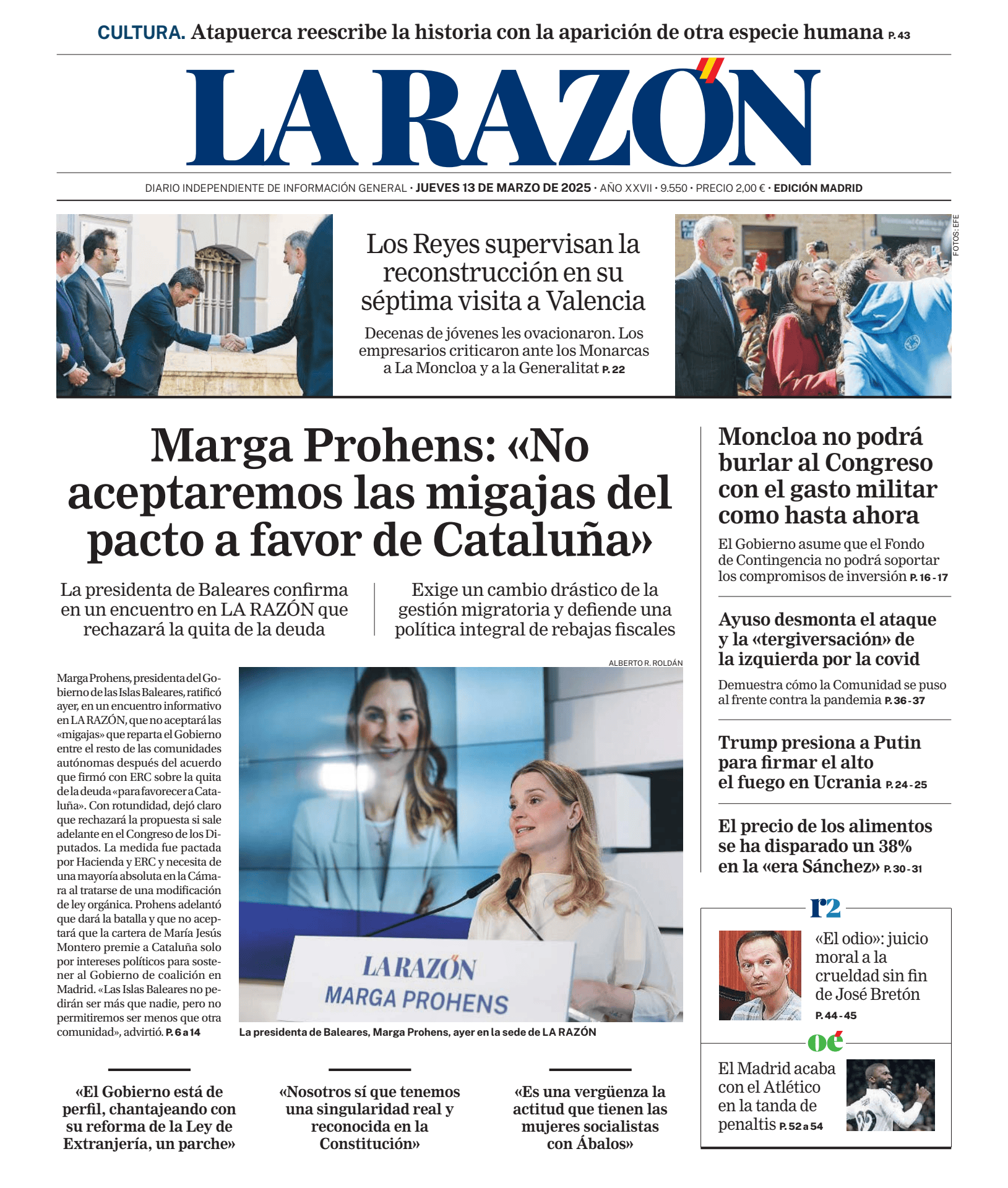 Prima-pagina-la-razon-oggi-edizione-di-oggi-20250313