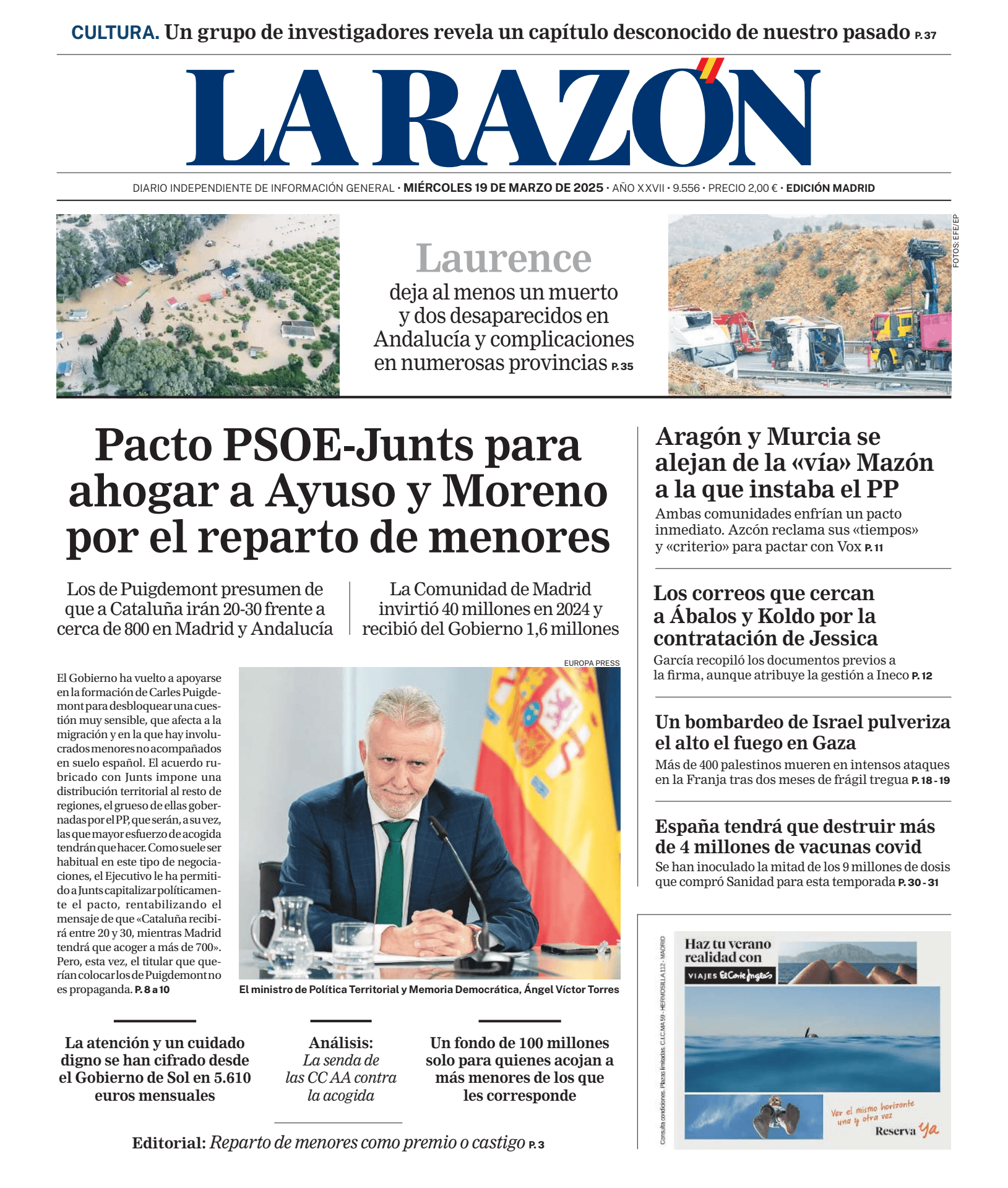 Prima-pagina-la-razon-oggi-edizione-di-oggi-20250319