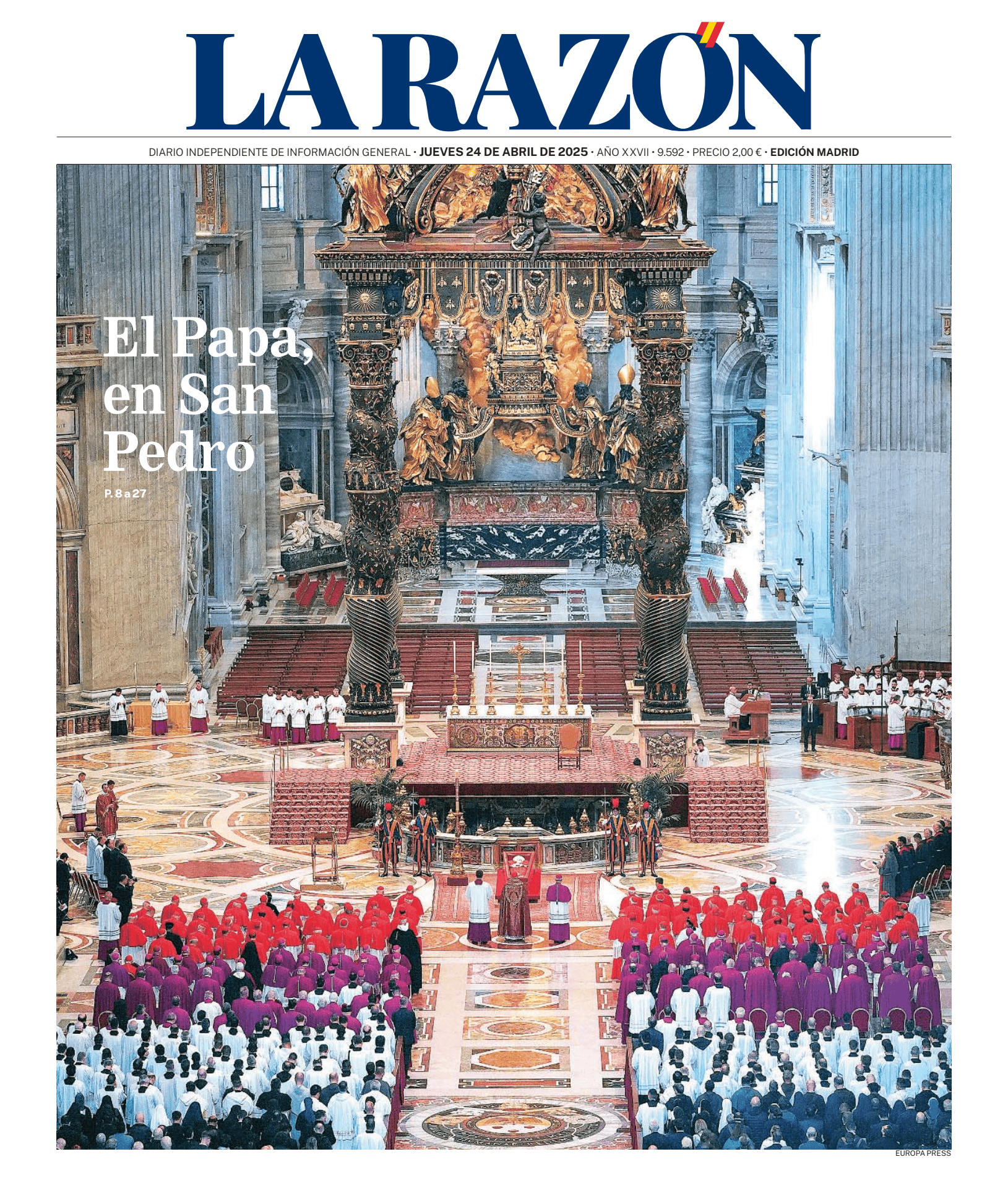 Prima-pagina-la-razon-oggi-edizione-di-oggi-20250424