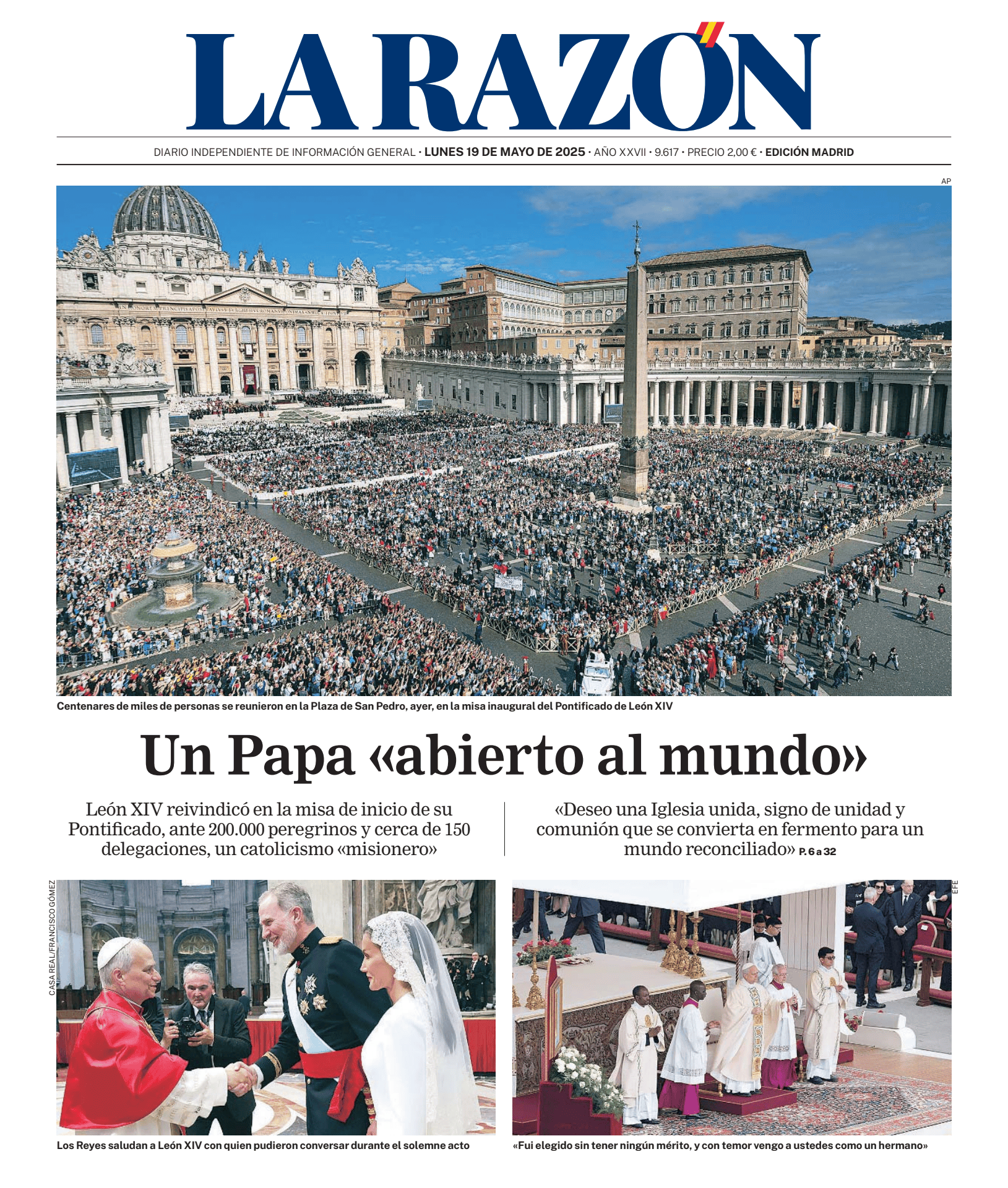 Prima-pagina-la-razon-oggi-edizione-di-oggi-20250519