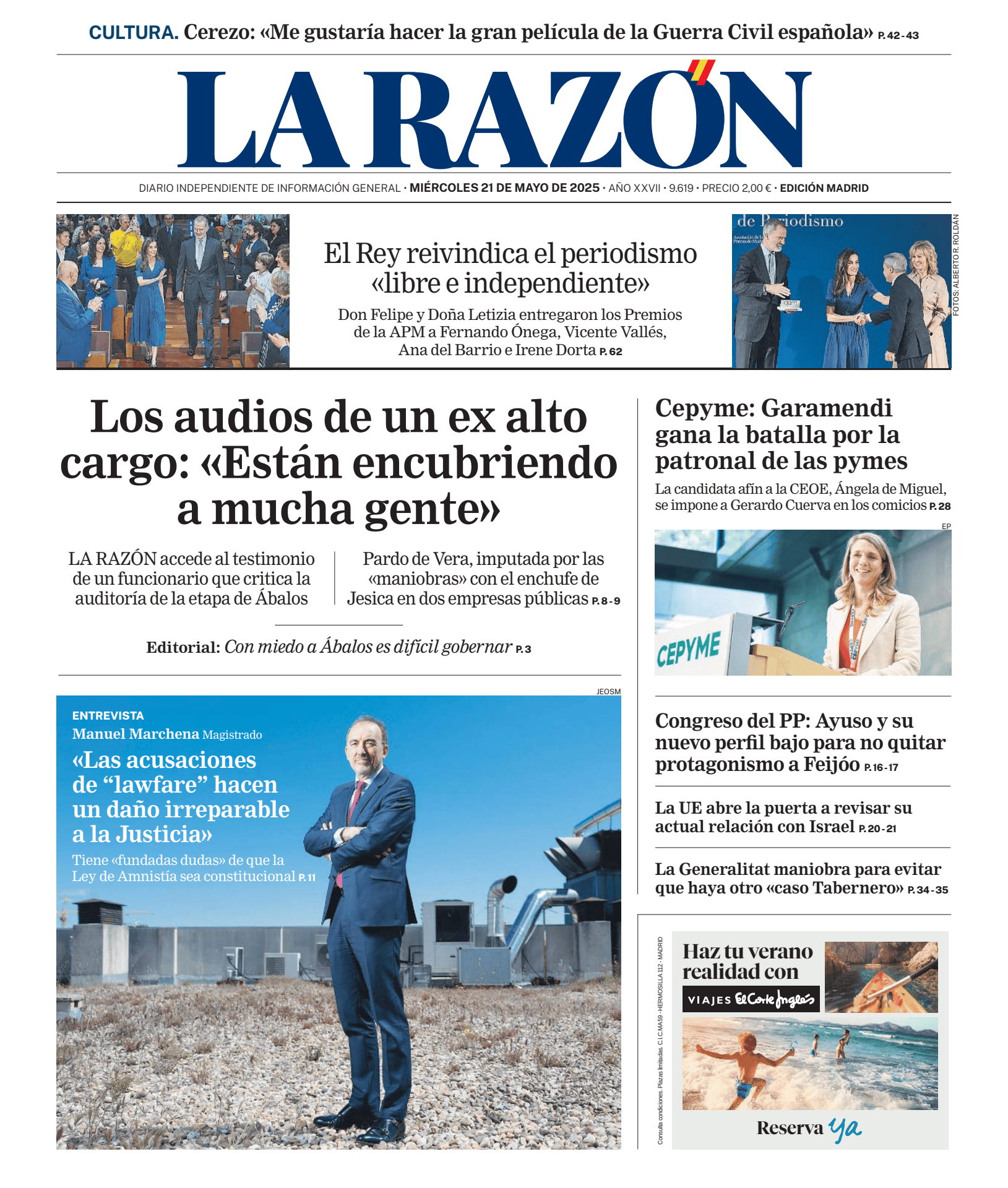 Prima-pagina-la-razon-oggi-edizione-di-oggi-20250521