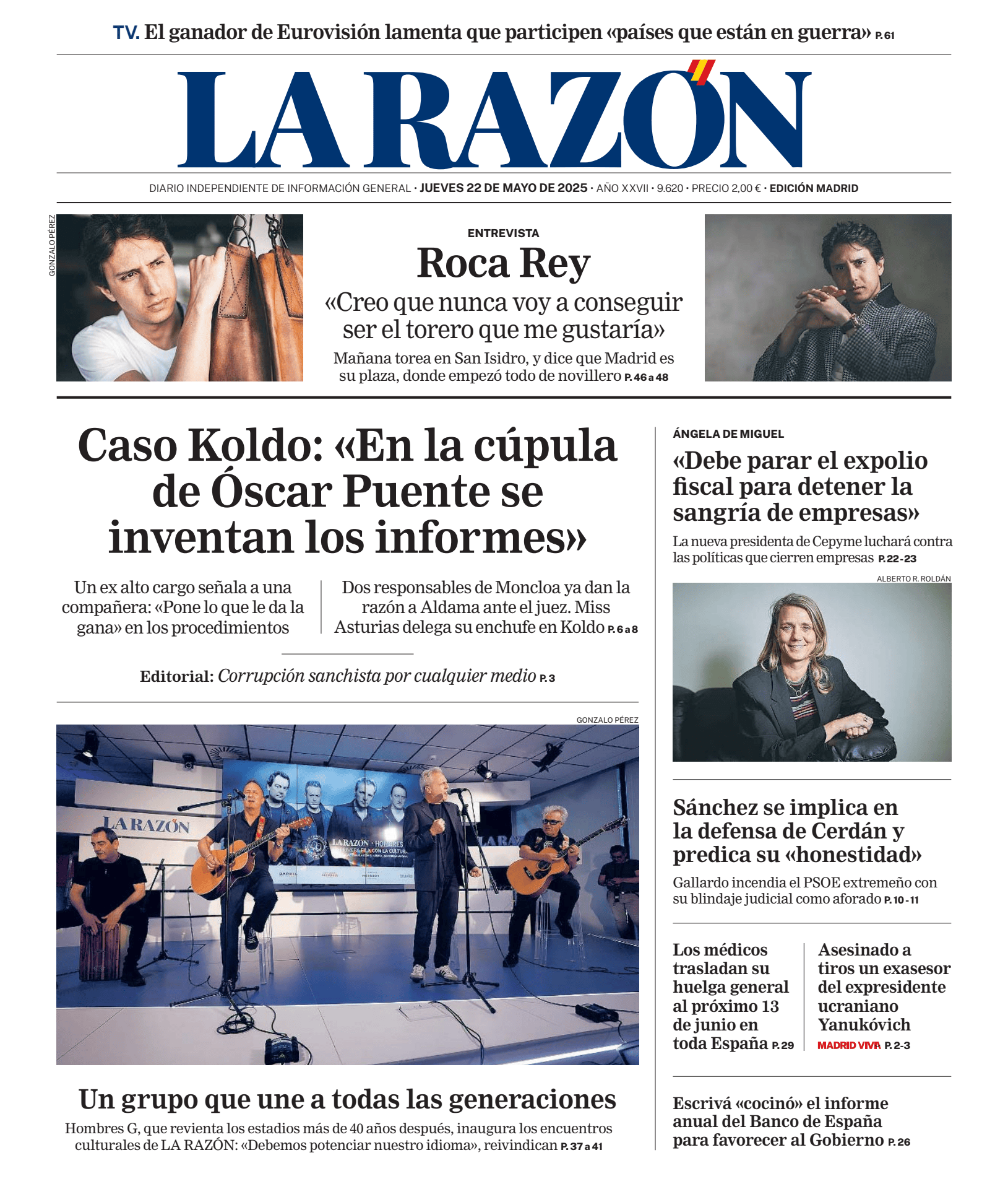 Prima-pagina-la-razon-oggi-edizione-di-oggi-20250522