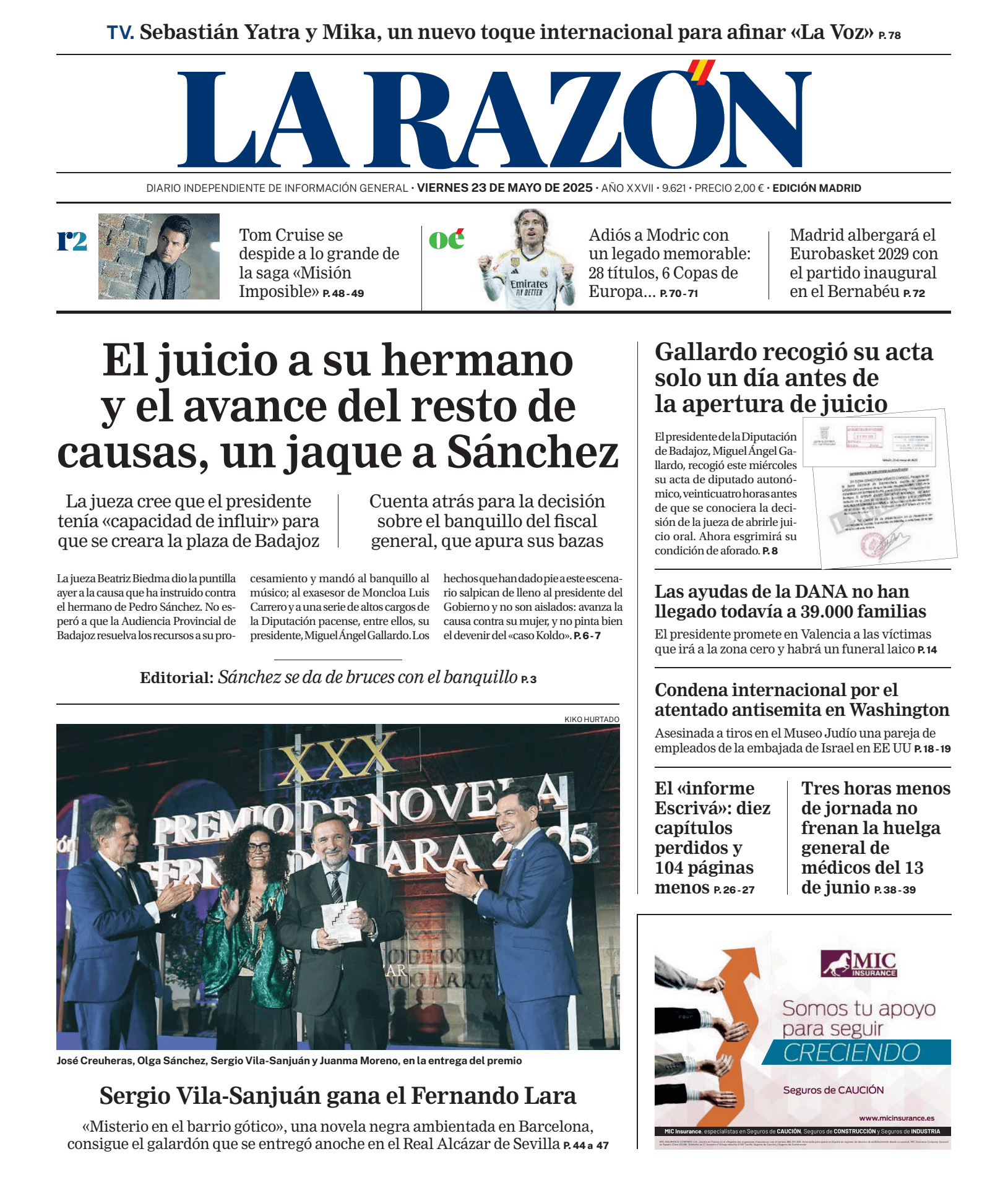 Prima-pagina-la-razon-oggi-edizione-di-oggi-20250523