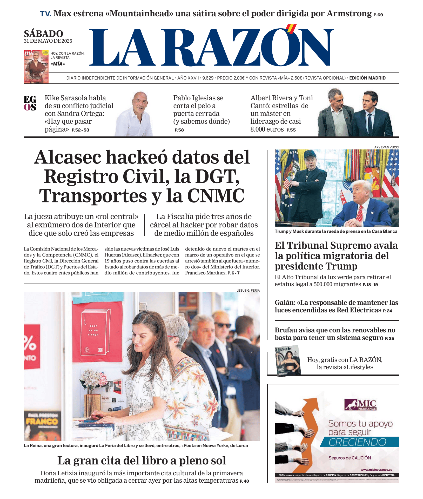 Prima-pagina-la-razon-oggi-edizione-di-oggi-20250531