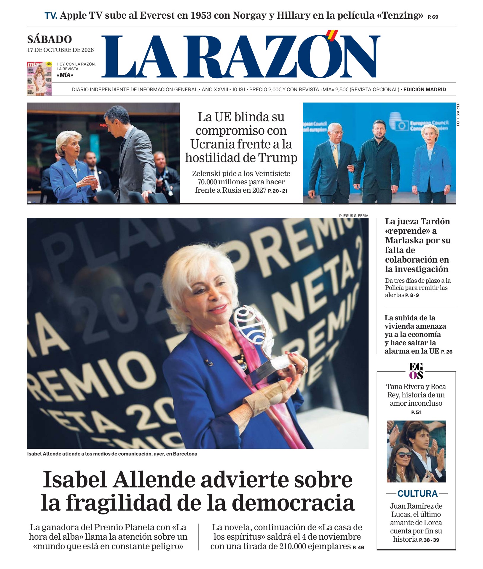 Prima-pagina-la-razon-oggi-edizione-di-oggi-20261017