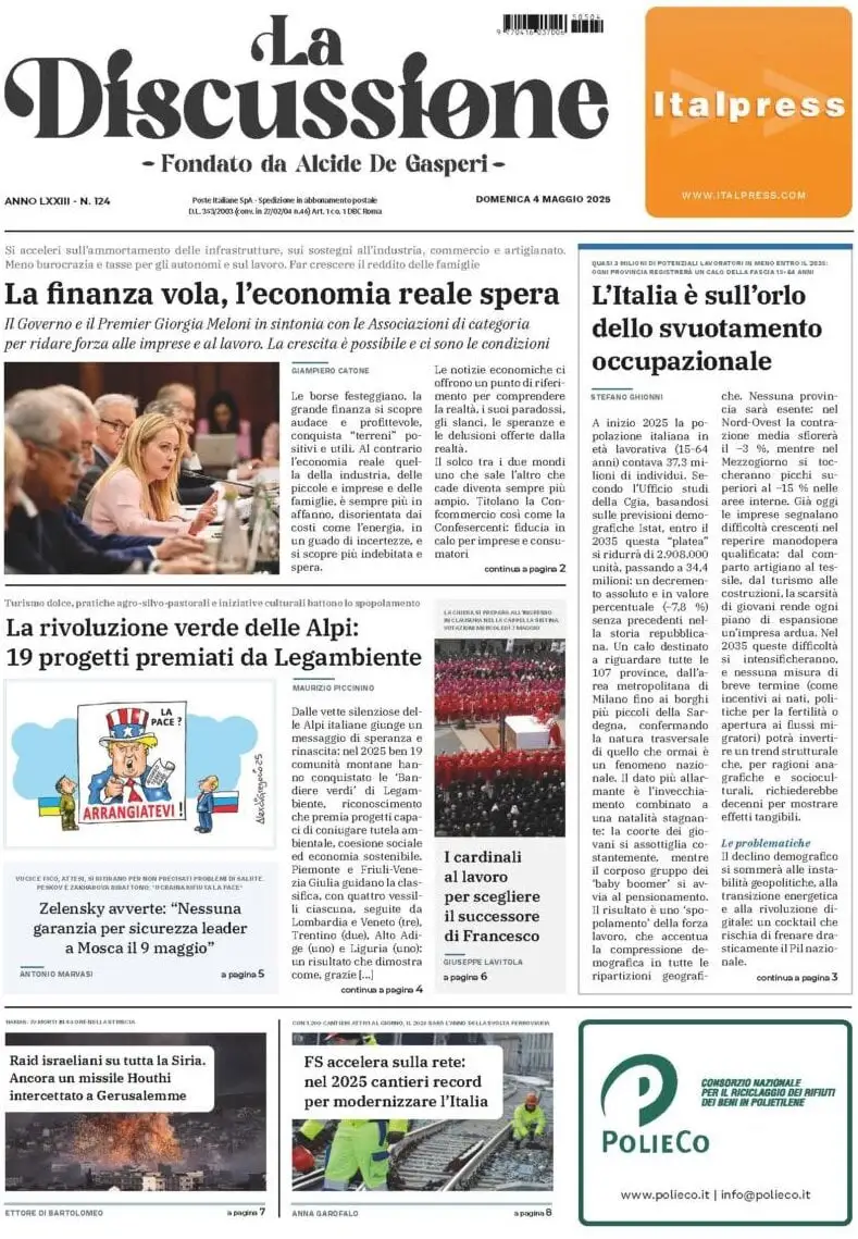 Prima-pagina-la-discussione-edizione-di-oggi-04-05-2025