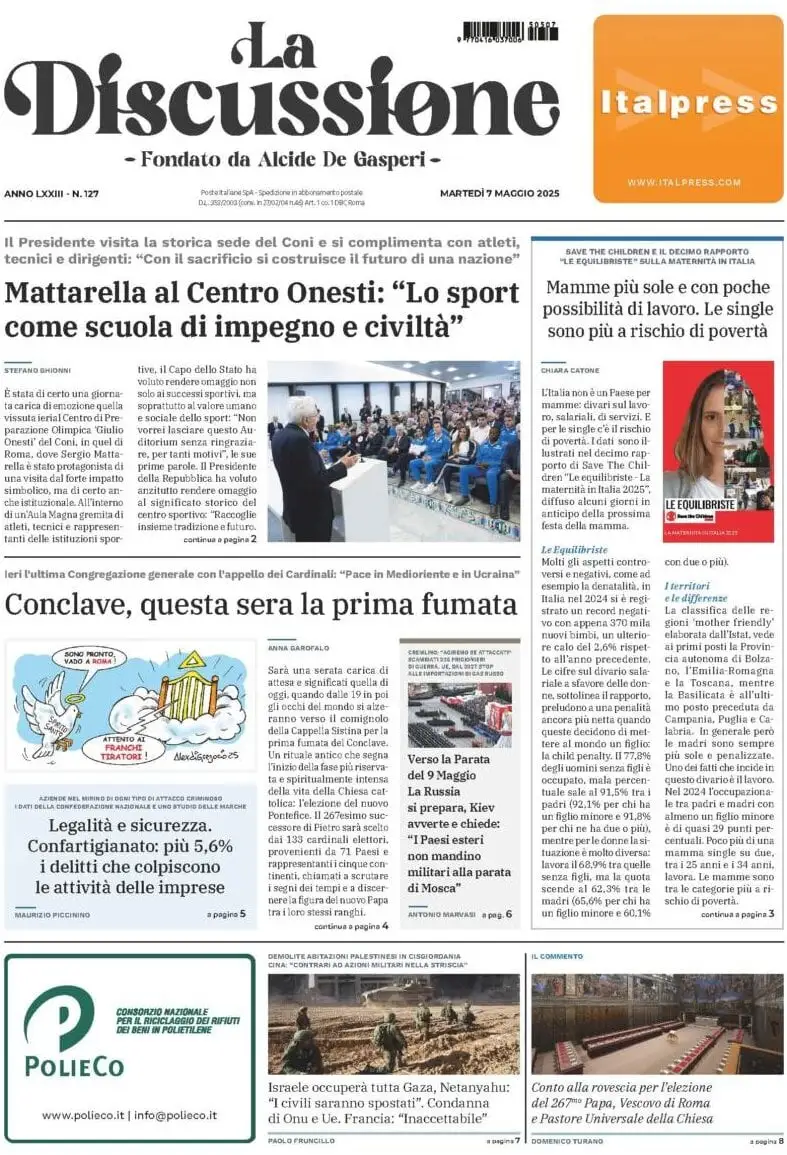 Prima-pagina-la-discussione-edizione-di-oggi-07-05-2025