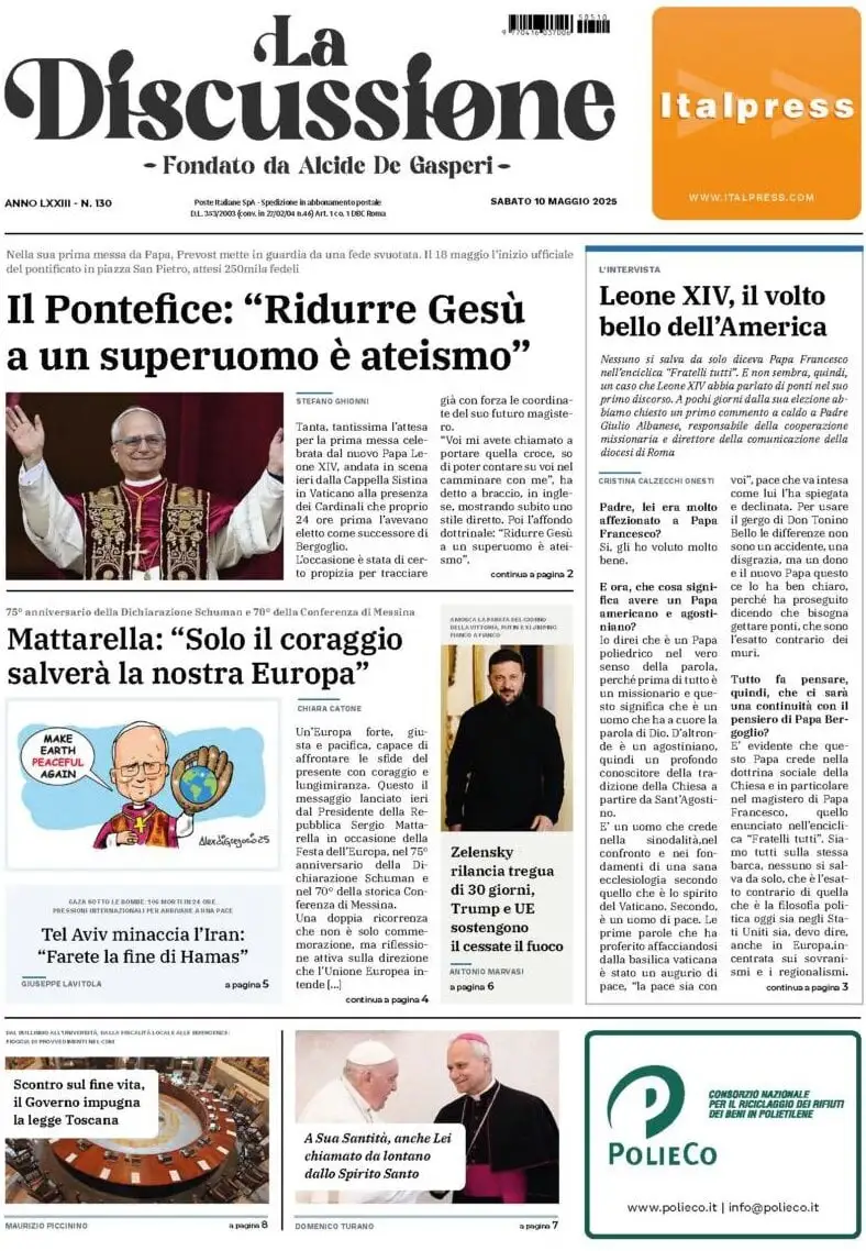 Prima-pagina-la-discussione-edizione-di-oggi-10-05-2025