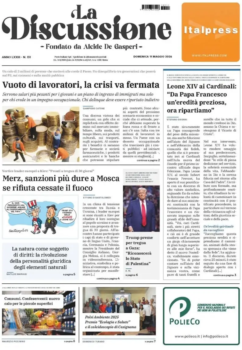 Prima-pagina-la-discussione-edizione-di-oggi-11-05-2025