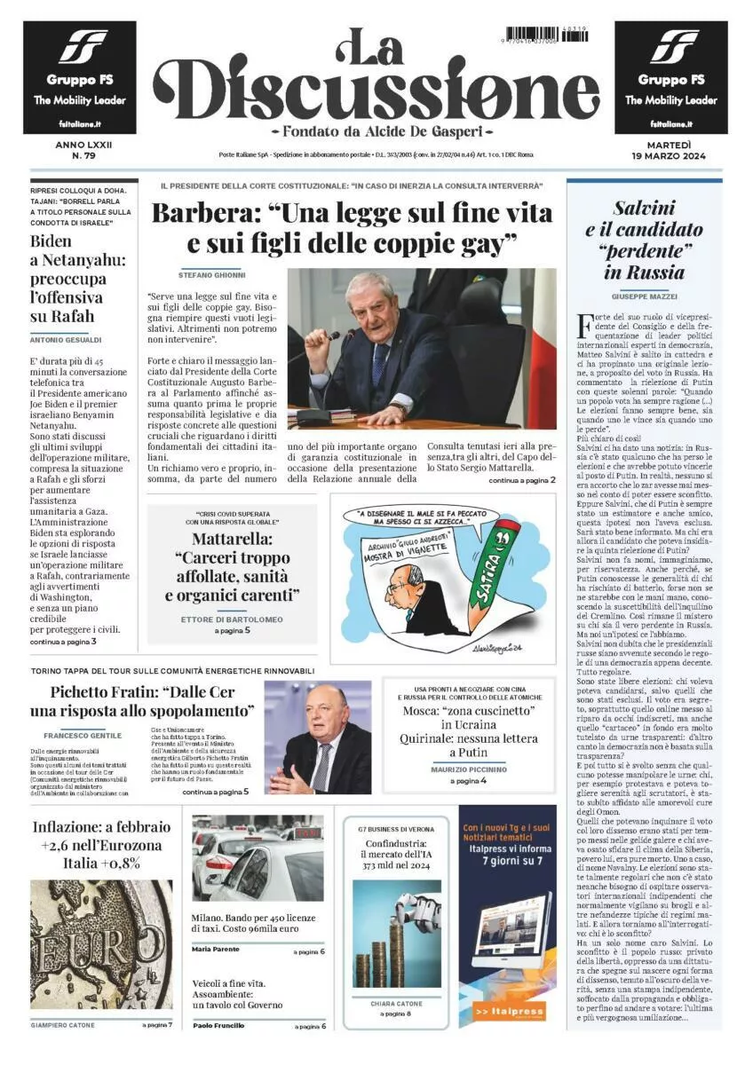 Prima-pagina-la-discussione-edizione-di-oggi-19-03-2024