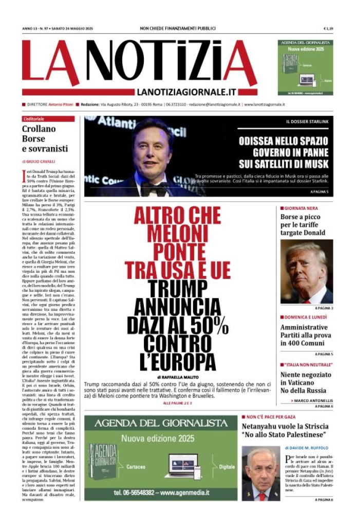 Prima-pagina-la-notizia-giornale-edizione-del-2025-05-24
