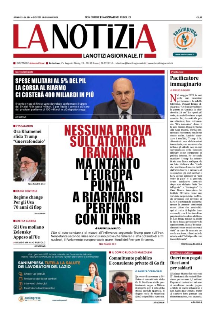 Prima-pagina-la-notizia-giornale-edizione-del-2025-06-19