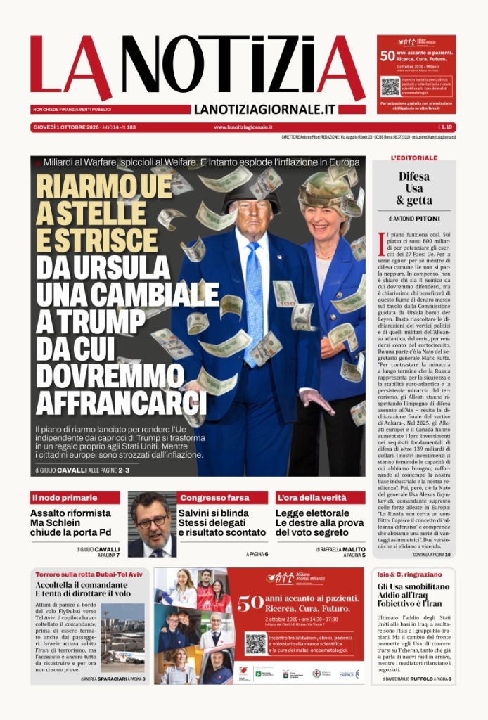 Prima-pagina-la-notizia-giornale-edizione-del-2026-10-01