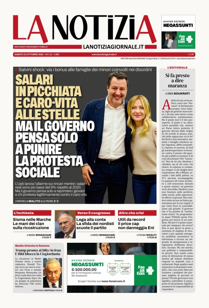 Prima-pagina-la-notizia-giornale-edizione-del-2026-10-24