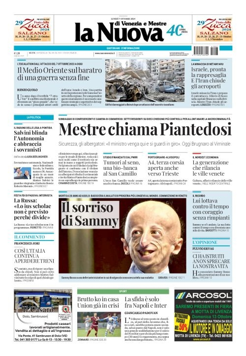 Prima-pagina-la_nuova_di_venezia_e_mestre-edizione-di-oggi-2024-10-07