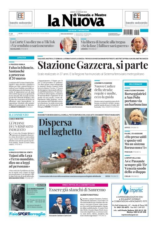 Prima-pagina-la_nuova_di_venezia_e_mestre-edizione-di-oggi-2025-01-18