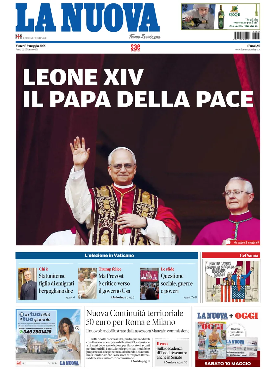 Prima-pagina-la-nuova-sardegna-oggi-oggi-edizione-del-2025-05-09