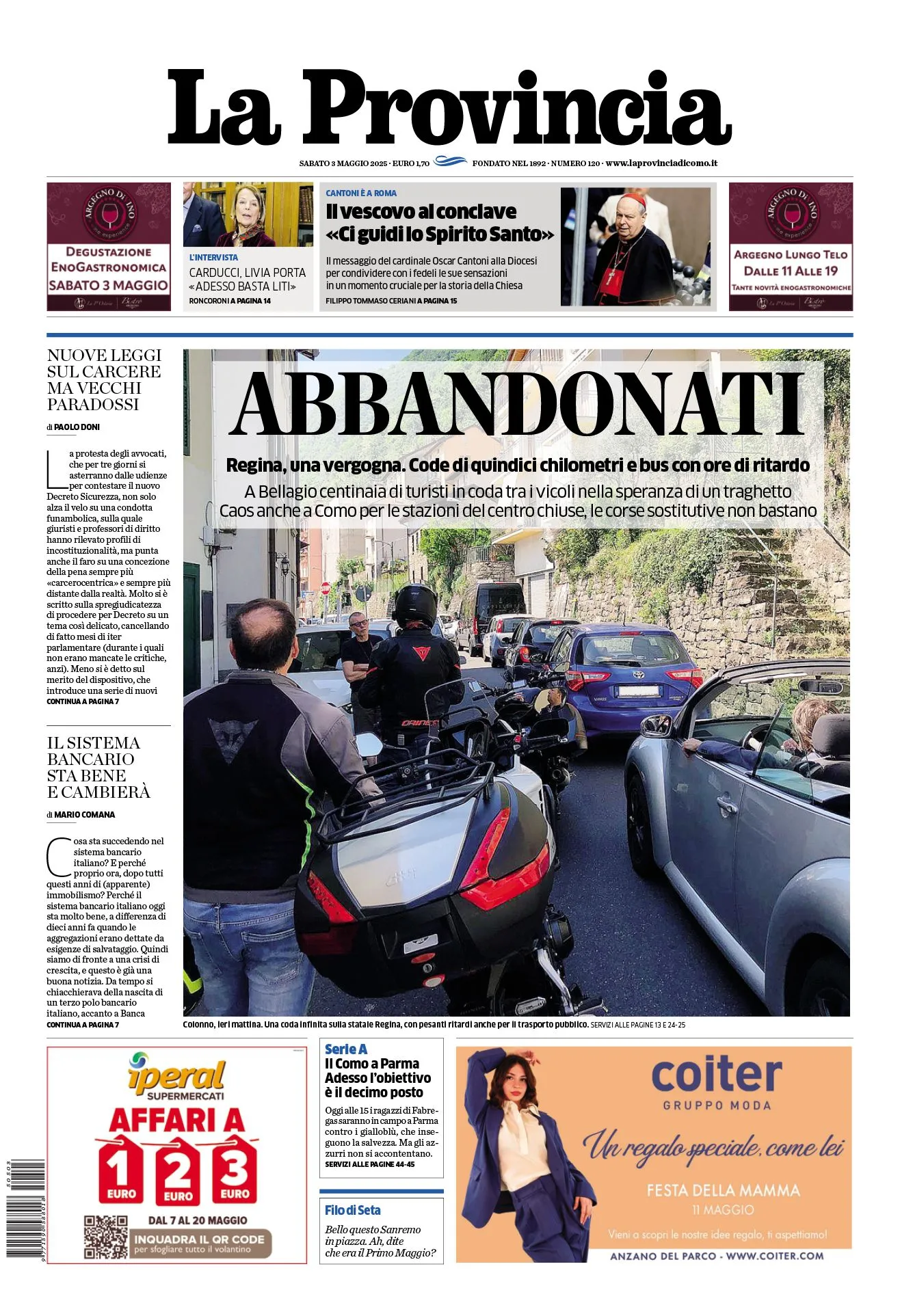 Prima-pagina-la-provincia-oggi-oggi-edizione-del-2025-05-03
