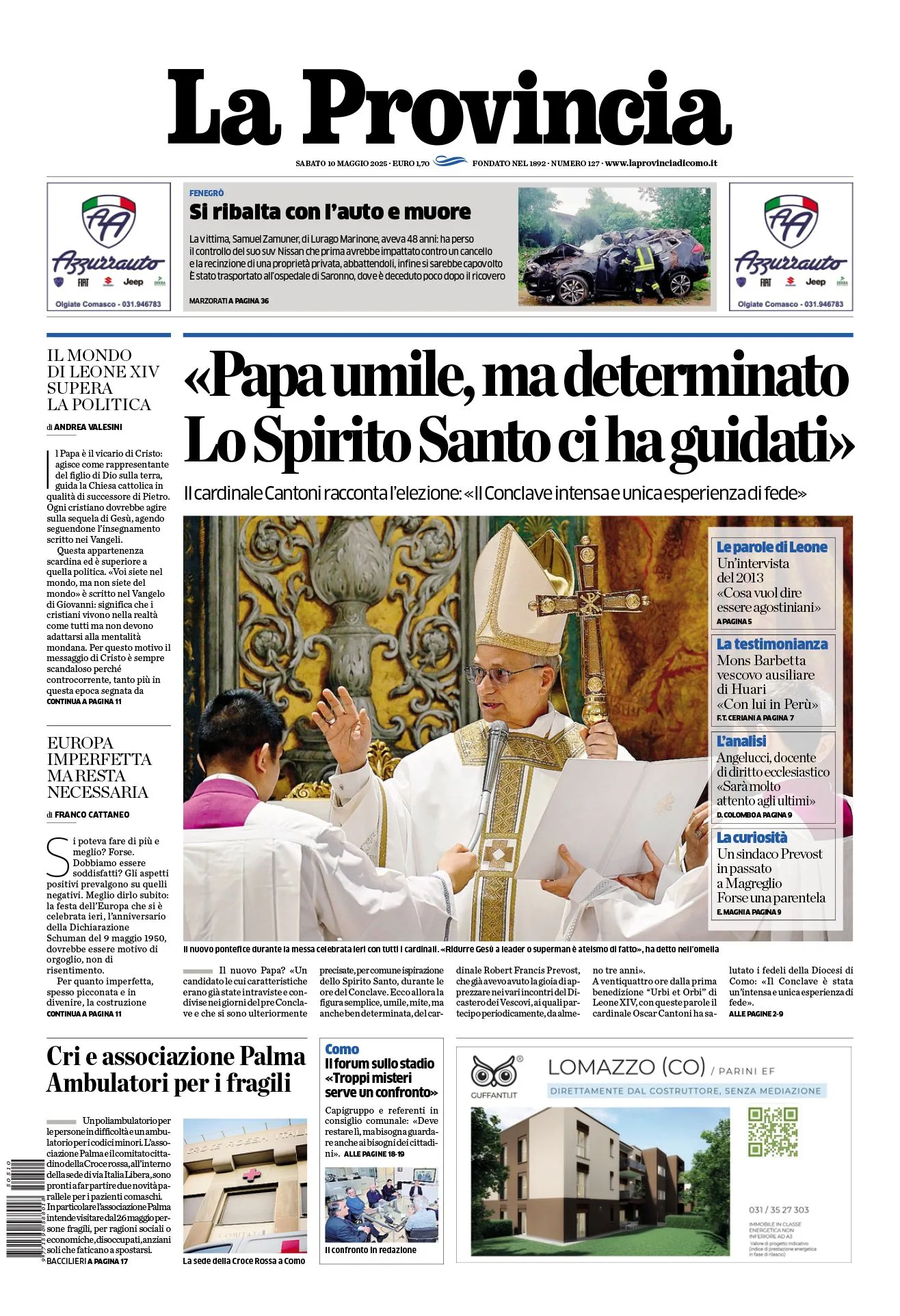 Prima-pagina-la-provincia-oggi-oggi-edizione-del-2025-05-10