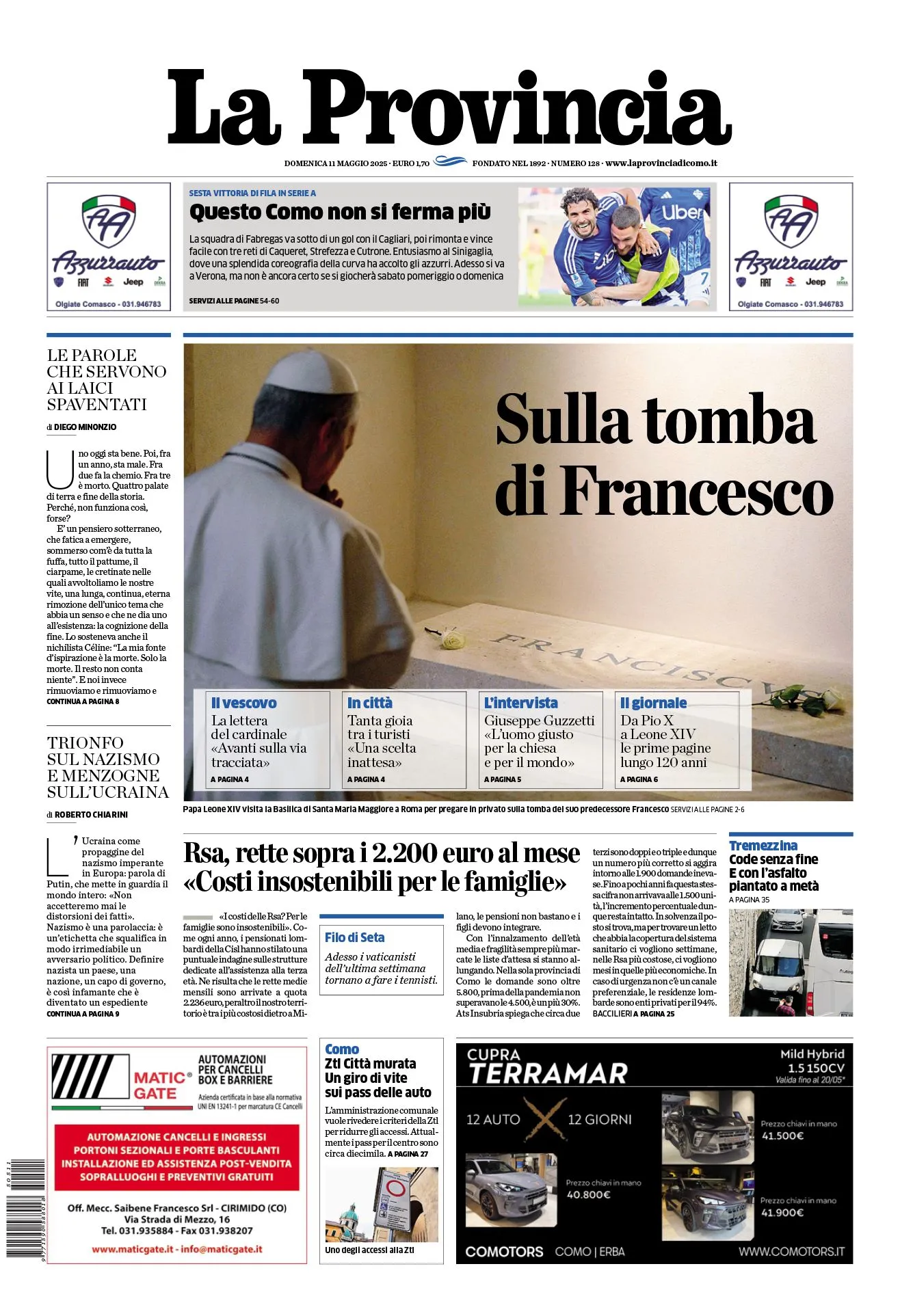 Prima-pagina-la-provincia-oggi-oggi-edizione-del-2025-05-11