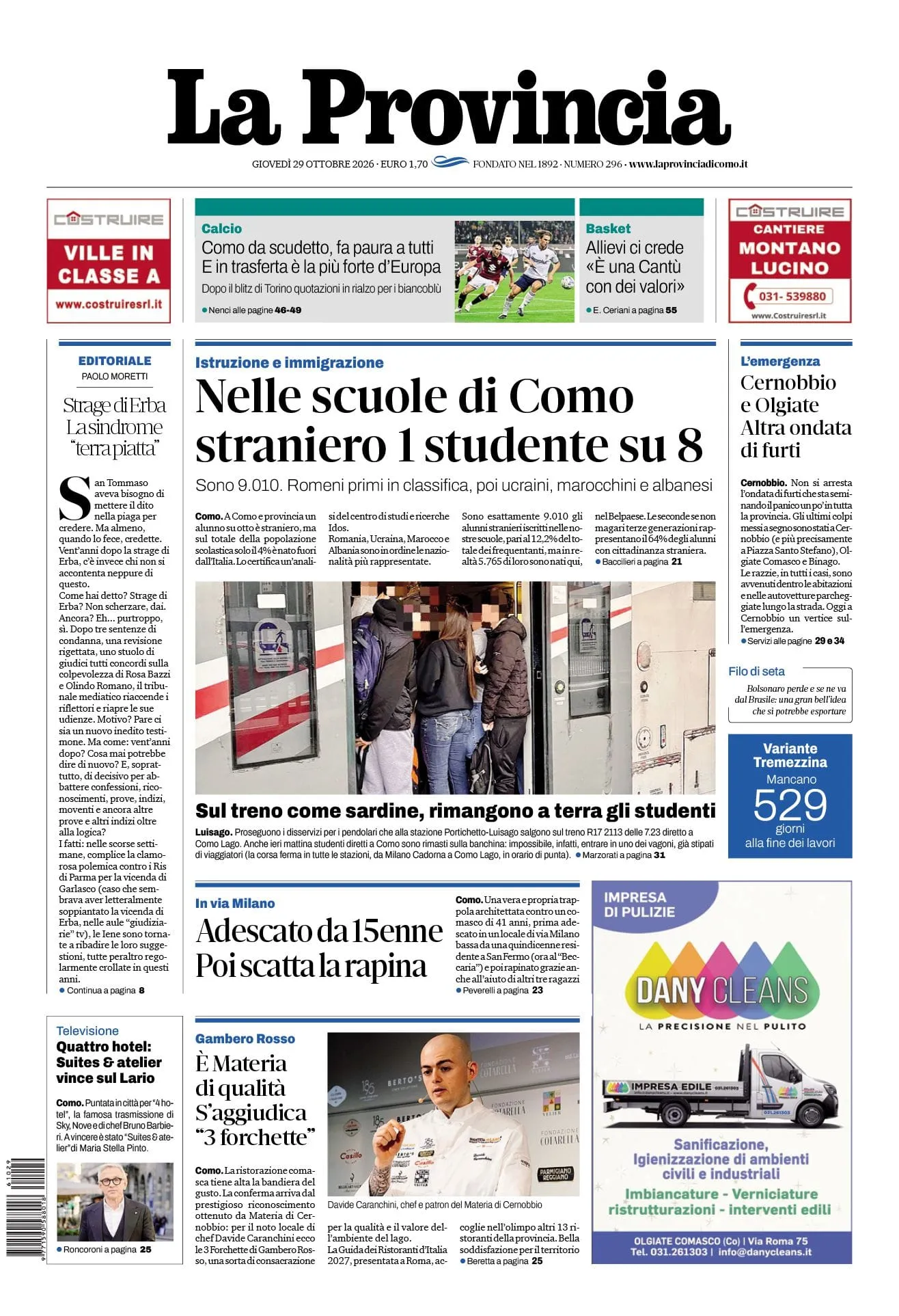 Prima-pagina-la-provincia-oggi-oggi-edizione-del-2026-10-29