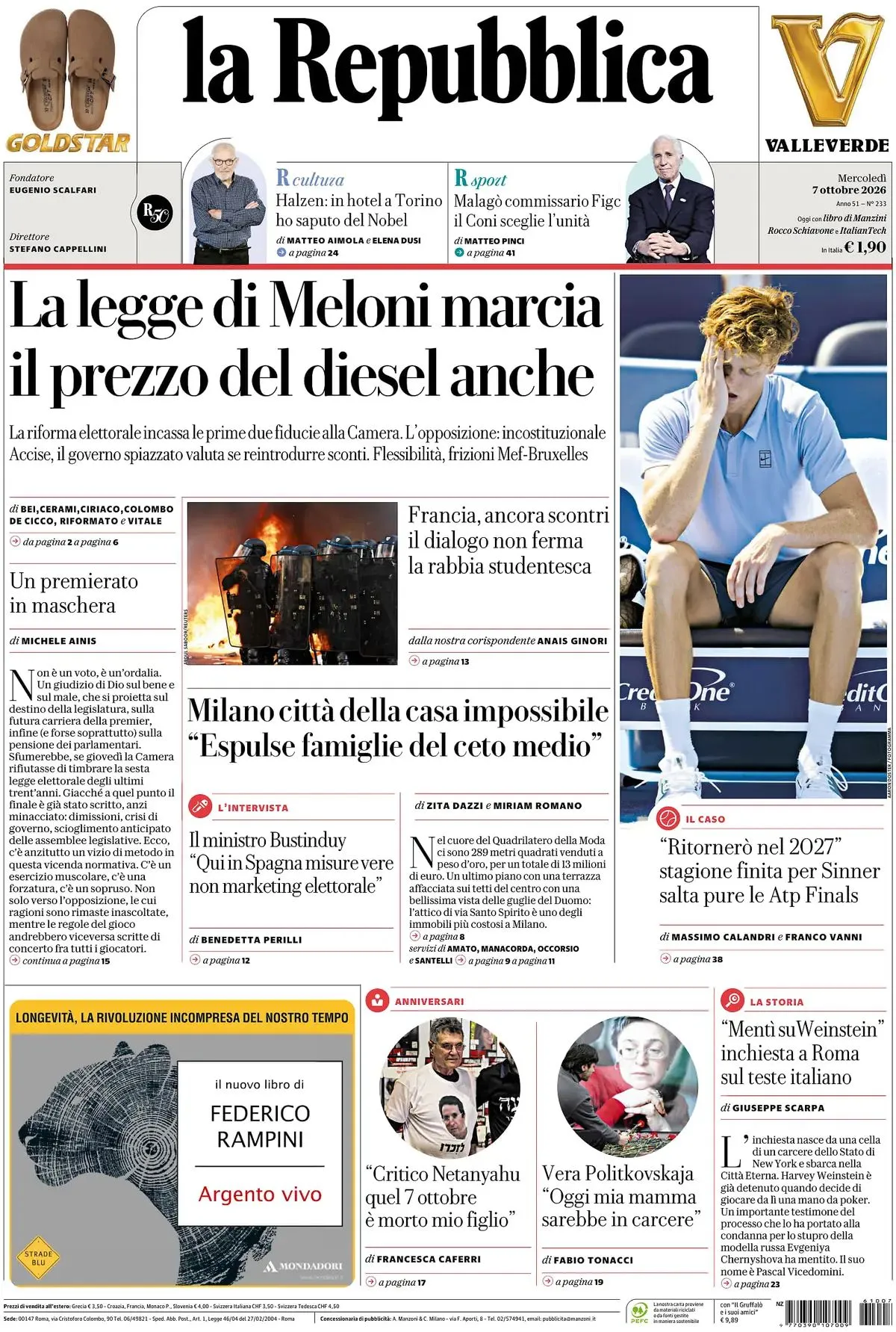 Prima-pagina-la-repubblica-edizione-di-oggi-07-10-2026