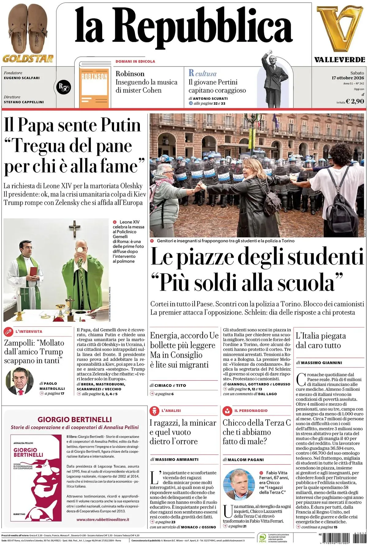 Prima-pagina-la-repubblica-edizione-di-oggi-17-10-2026