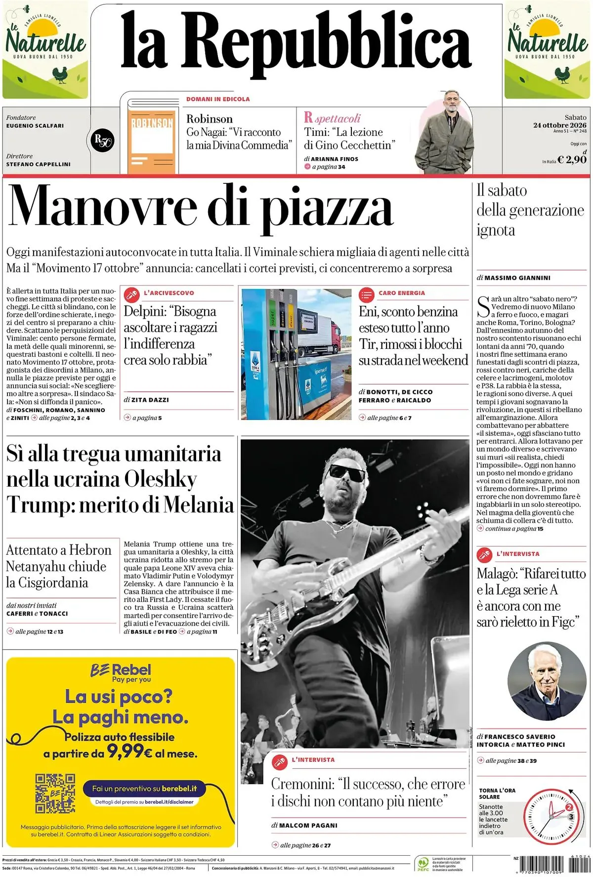 Prima-pagina-la-repubblica-edizione-di-oggi-24-10-2026