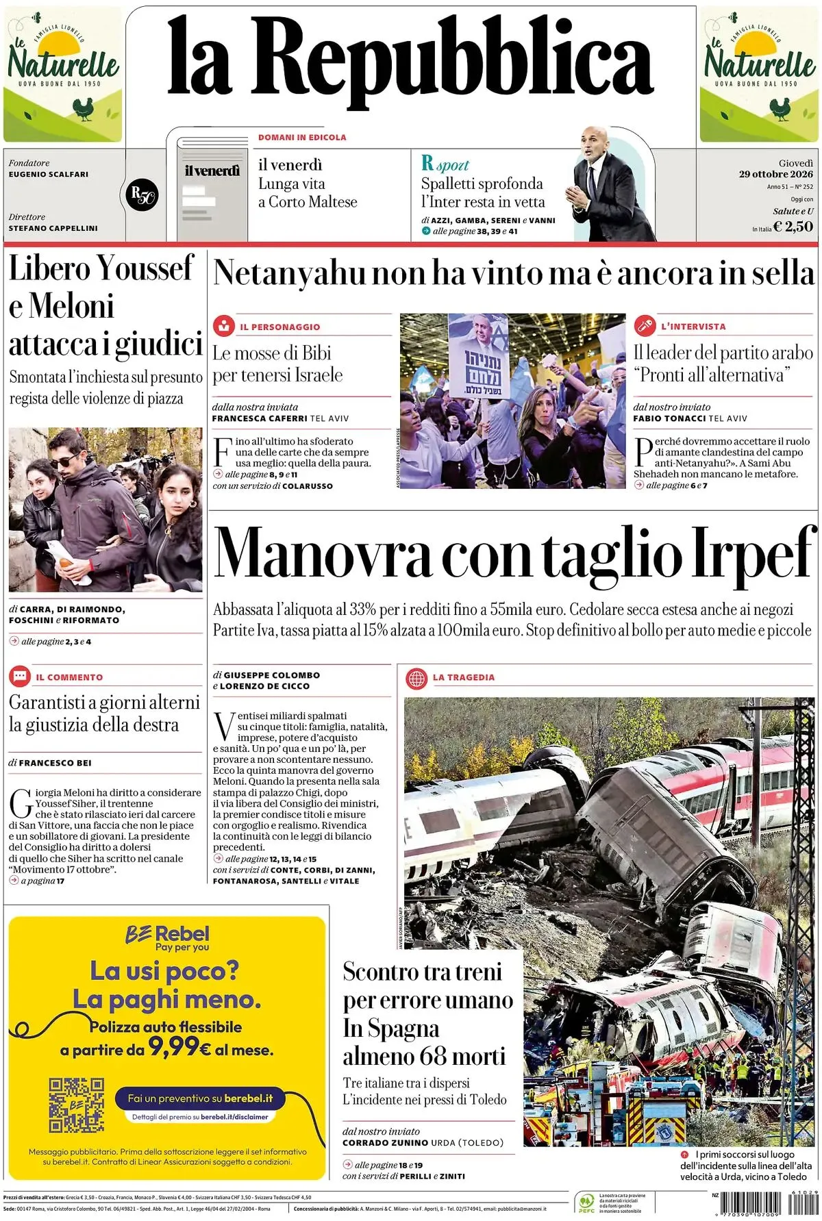 Prima-pagina-la-repubblica-edizione-di-oggi-29-10-2026