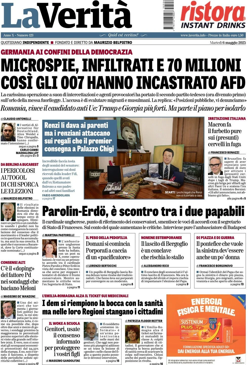 Prima-pagina-la-verita-edizione-di-oggi-06-05-2025