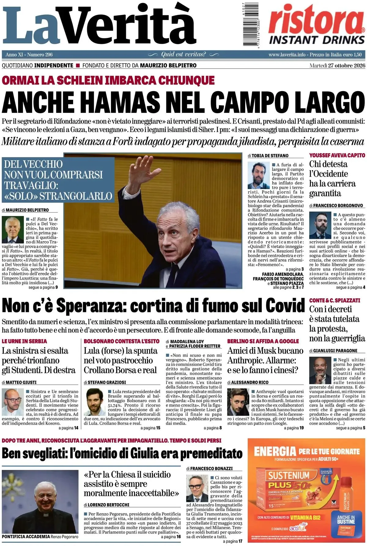 Prima-pagina-la-verita-edizione-di-oggi-27-10-2026