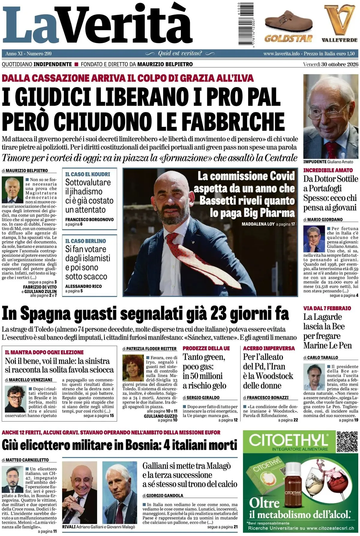 Prima-pagina-la-verita-edizione-di-oggi-30-10-2026