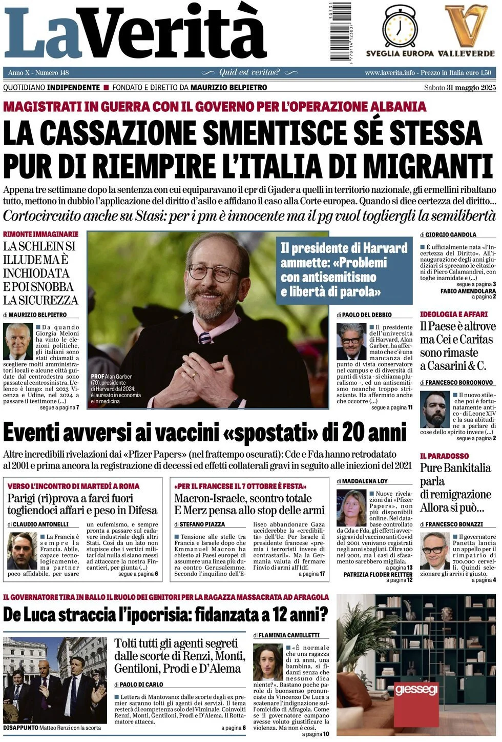 Prima-pagina-la-verita-edizione-di-oggi-31-05-2025