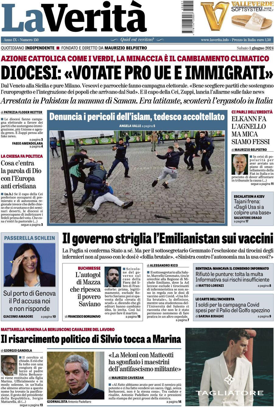 Prima-pagina-la-verita-edizione-di-oggi-01-06-2024