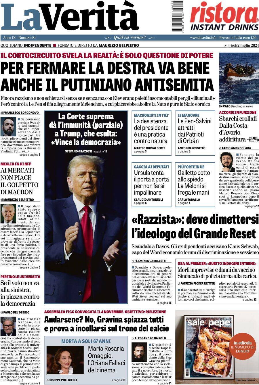 Prima-pagina-la-verita-edizione-di-oggi-02-07-2024