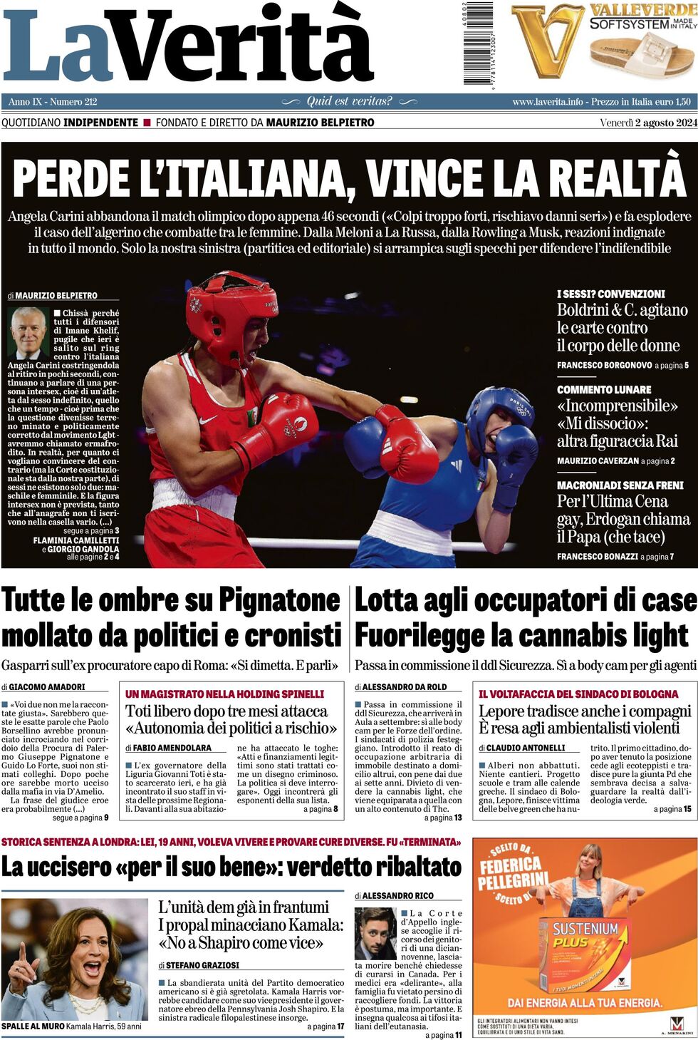 Prima-pagina-la-verita-edizione-di-oggi-02-08-2024