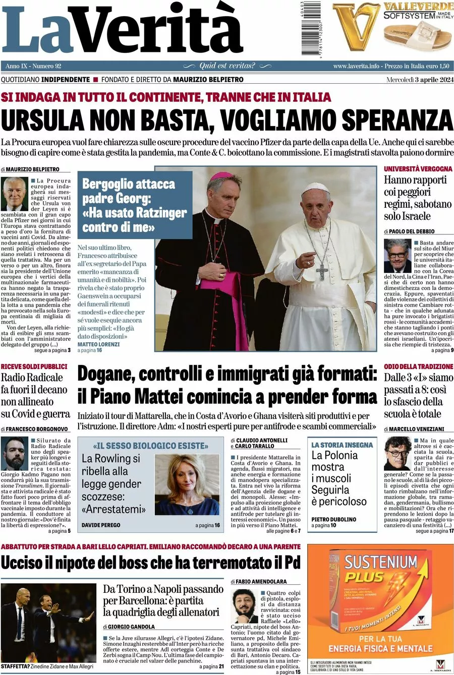 Prima-pagina-la-verita-edizione-di-oggi-03-04-2024