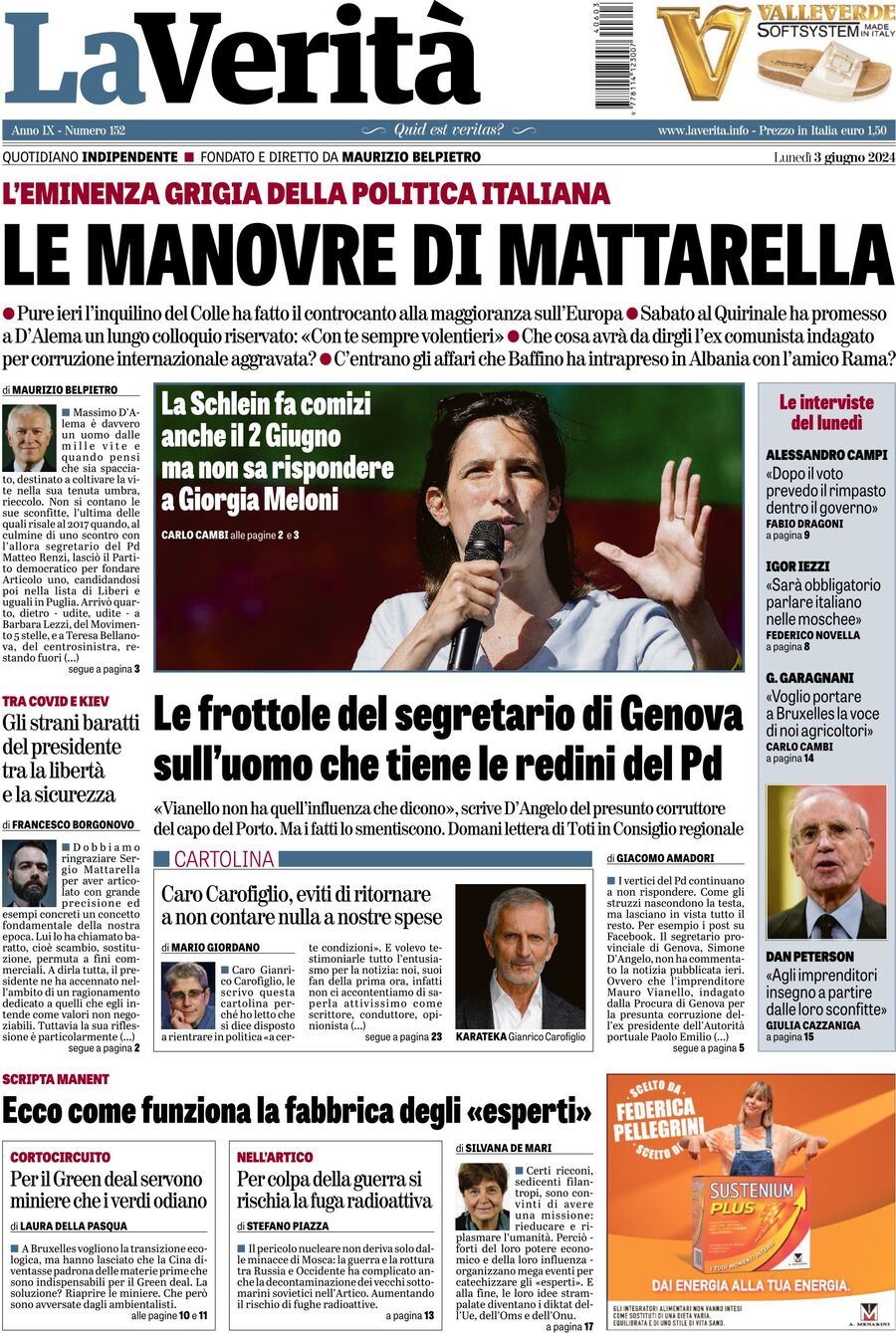 Prima-pagina-la-verita-edizione-di-oggi-03-06-2024
