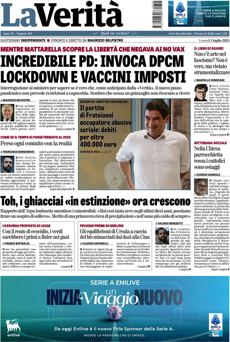 Prima-pagina-la-verita-edizione-di-oggi-05-07-2024