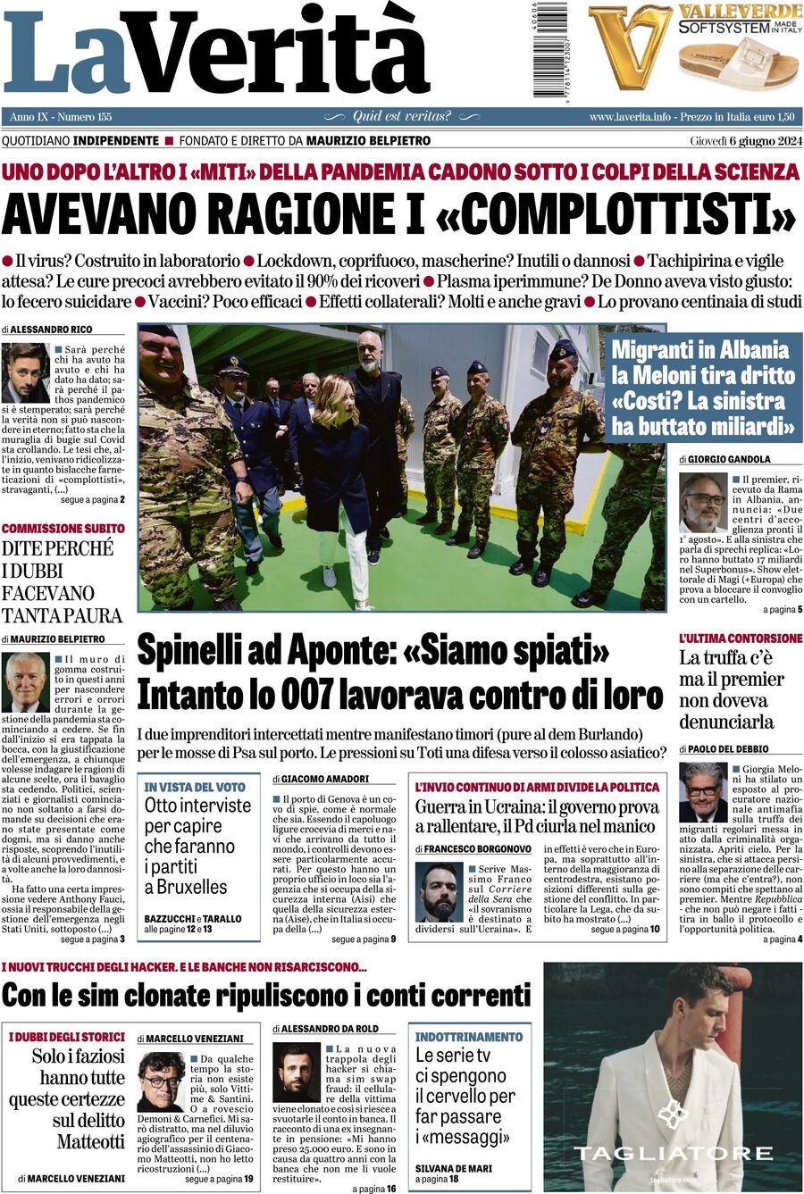 Prima-pagina-la-verita-edizione-di-oggi-06-06-2024